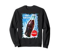 Coca-Cola Ice Cold Classic Bottle Cracked Graphic Sweatshirt Felpa