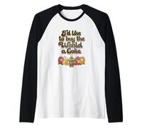 Coca-Cola I'd Like To Buy The World A Coke Floral 70's Maglia con Maniche Raglan