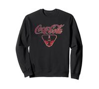 Coca Cola Logo Bottiglia Vintage Felpa, Unisex per Adulti, Nero, S