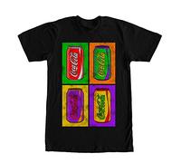 Coca-Cola Maglietta a maniche corte da uomo Pop Art Coke, Nero , 2X