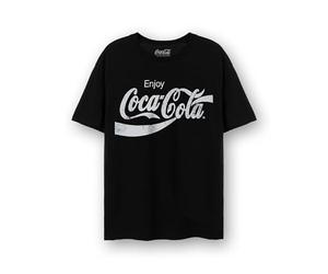 Coca-Cola Maglietta per adulti, unisex, con logo classico, a maniche corte, con scritta in inglese "Soda Carbonated Drink", abbigliamento vintage a maniche corte, Coca Cola - Nero, L