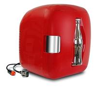 Coca Cola Mini Frigo da Camera 7,9L Frigorifero Piccolo 12 Lattine Portatile Raffreddatore e Scaldino Bottiglie di Coke Mini Frigorifero per Bevande Auto Campeggio Viaggio Ufficio Scrivania