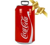 Coca Cola - Mini Frigorifero da Camera da Letto, 5,4 l, 8 lattine, Frigorifero Portatile per Bevande, Cibo cosmetico, Bellezza, Ufficio, dormitorio Auto, Viaggio RV's Camping, Rosso