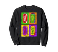 Coca-Cola Neon Pop Art Cans Retro Vintage Graphic Sweatshirt Felpa