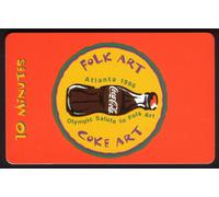 Coca-Cola Olympic Pin Trading Center E Coke Art ATT. Set Di 2 SAMPLES Phone Card