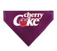 Coca-Cola Pet Bandana Cherry Coke Cherry Logo Burgundy Red White Slip On Collar