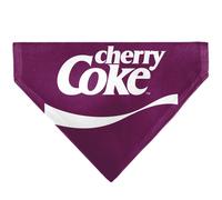 Coca-Cola Pet Bandana Cherry Coke Wave Logo Burgundy White Slip On Collar Bandan