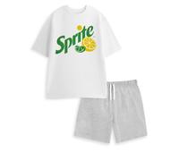 Coca Cola Sprite Bianco Logo Pigiama a maniche corte a gamba corta Uomini