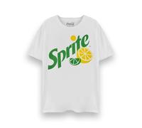 Coca-Cola Sprite Maglietta da uomo | Logo originale a maniche corte per adulti, grafica bianca | Abbigliamento vintage in stile distressed Sprite Lemon, taglia media