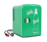 Coca Cola Sprite Portable 6 Can Thermoelectric Mini Fridge Cooler/Warmer, 4 L/4.2 Quarts Capacity, 12V DC/110V AC Plugs Included Great for Home, Car, Skincare, Cosmetics, Medication, ETL Listed