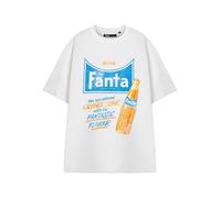 Coca-Cola T-Shirt a Maniche Corte Bianca Unisex Orange Drink | Maglietta Grafica | Maglietta con Logo Fanta | Bevanda rinfrescante Abbigliamento retrò | Abbigliamento Casual per Adulti