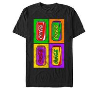 Coca-Cola T-Shirt a Maniche Corte da Uomo Pop Art Coke, Nero, XL