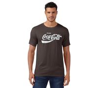 Coca-Cola, T-Shirt da uomo stile anni '80, a maniche corte, Carbone, M