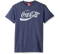 Coca-Cola T-Shirt Uomo Eighties Coke Manica Corta, Navy Heather, L