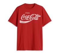 Coca-Cola T-Shirt Uomo Eighties Coke Manica Corta, Rosso, L