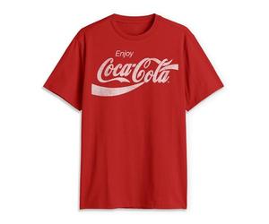 Coca-Cola T-Shirt Uomo Eighties Coke Manica Corta, Rosso, L