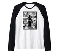 Coca-Cola The Pause That Refreshes Vintage Boombox Collage Maglia con Maniche Raglan