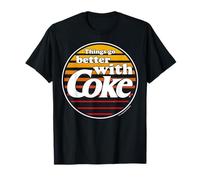 Coca-Cola Things Go Better with Coke Retro Striped Logo Maglietta