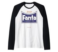 Coca-Cola Vintage Fanta Logo Drink Fanta Trade Mark Reg Maglia con Maniche Raglan