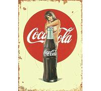 Coca Cola Vintage Wall Pubblicità Retro Targa in Metallo Cucina Drink Pop UK (Formato A4 (200 x 280 mm)