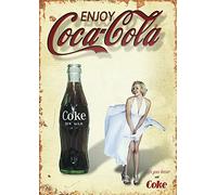 Coca Cola Vintage Wall Pubblicitario Retro Targa in Metallo Cucina Drink Pop UK 2 (taglia A5 (200 x 150 mm)