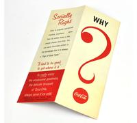 Coca-Cola Why Brochure USA 1959 Info (Propaganda) Warum Coke So Bene Ist