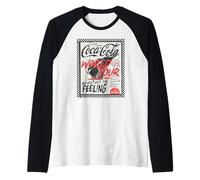 Coca-Cola You Can't Beat The Feeling World Tour Retro Poster Maglia con Maniche Raglan