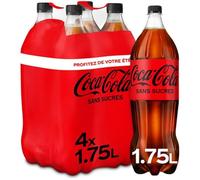 COCA-COLA Zero Bevanda gassata con estratti vegetali senza zuccheri 4 x 1,75 L