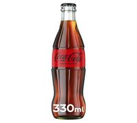 Coca-Cola Zero Bottiglie in vetro, 330 ml, confezione da 24