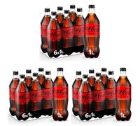 Coca Cola Zero Zuccheri 6 Bottiglie da 1 L Tutto il Gusto della Formula Coca