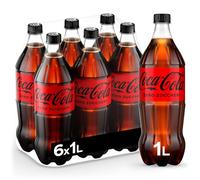Coca-Cola Zero Zuccheri - 6 Bottiglie da 1 L, Tutto il Gusto della Formula Coca-Cola Senza Calorie, in bottiglia PET 100% Riciclabile, Bevanda Analcolica con Edulcoranti