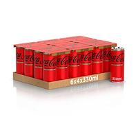 Coca-Cola Zero Zuccheri Zero Caffeina - 24 Lattine da 330 ml, Tutto il Gusto Coca-Cola Senza Calorie e Senza Caffeina, Lattina 100% riciclabile, Bevanda Analcolica con Edulcoranti