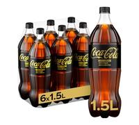 Coca-Cola Zero Zuccheri Zero Caffeina - 6 Bottiglie da 1.5 L, Tutto il Gusto Coca-Cola Senza Calorie e Senza Caffeina, in bottiglia PET 100% Riciclabile, Bevanda Analcolica con Edulcoranti