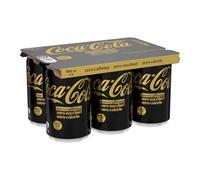Coca-Cola Zero Zuccheri Zero Caffeina - 6 Lattine da 150 ml, Tutto il Gusto della Formula Coca-Cola Senza Calorie e Caffeina, Coca-Cola Mini Lattine, Lattina 100% riciclabile, Bevanda Analcolica