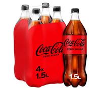 Coca-Cola Zero Zuccheri Zero Calorie - 4 Bottiglie da 1,5 L