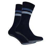 Cocain underwear 2 paia di calzini per diabetici con cuscinetti antiscivolo, per il massimo comfort e sicurezza ad ogni passo, 2 paia blu marino, 43-46