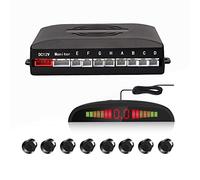 Cocar Buzzer Radar Parcheggio - Kit LED schermo con distanza display + 8 sensori + avviso sonoro (nero)