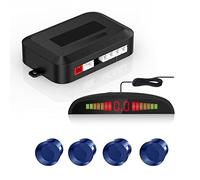 Cocar Sensore di Parcheggio Kit Desplay LED Acustico Auto Reverse Backup di Sistema + 4 Sensori(Blu)