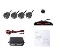 Cocar Sensore di Parcheggio Kit Desplay LED Acustico Auto Reverse Backup di Sistema + 4 Sensori(grigio)