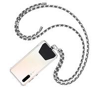 COCASES Cordino per telefono portatile, telefono con girocollo, universale, compatibile con la maggior parte degli smartphone (nero e bianco)