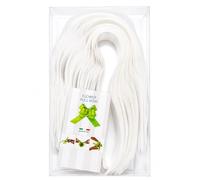 Coccarde Flower Pull Bow 31 mm Set 50 Pezzi Fiocchi Autotiranti per Confezioni Regalo Bomboniere Matrimonio Battesimo Comunione Laurea Nascita Decorazioni Pacchi Vetrine Fioristi Allestimen N01 BIANCO