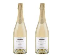 COCCHI BIANC ‘D BIANC Alta Langa DOCG Brut millesimato - Metodo Classico Chardonnay - 12,5% in Vol. - 2 Bottiglie da 0.75 Lt - Grandi Vini dell'Alta Langa - Prodotto in Italia -