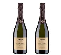 COCCHI TOTOCORDE Alta Langa DOCG Brut millesimato - Metodo Classico - 13% in Vol. - 2 Bottiglie da 0.75 Lt - Grandi Vini dell'Alta Langa -