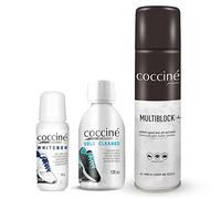 Cocciné - Kit 3 in 1 per la Cura delle Sneakers, Sneaker Whitener e Imbiancante per Suole, Spray Impermeabilizzante per Pelle e Tessuto, Set di Pulizia e Rinnovo per Scarpe da Ginnastica
