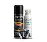 Coccine - Kit Cura Scarpe 3 in 1 Universale, Spray Impermeabilizzante, Detergente per Suede, Trattamento per Camoscio e Nabuk con Spazzola, Cura Pelle Scamosciata, Spray Waterproofing per Calzature