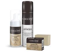 Coccine - Kit Per Pelle Scamosciata e Nabuk, Spray Impermeabilizzante + Pulitore per Nabuk + Cubo per Pulire, Protettore per Scarpe in Pelle, Schiuma Detergente