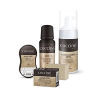 Coccine - Set per la Cura Delle Scarpe, 4 in 1, kit Pulizia Scarpe Scamosciate, kit Pulisci, Cura in Pelle Scamosciata e Nabuk, Comoda applicazione, Pratica Spugna per la Pulizia