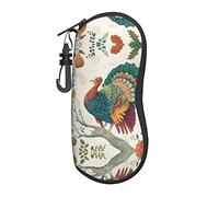 Coccinella Daisy Stampato Occhiali Da Sole Caso Portatile Cerniera Occhiali Protector Box Caso Per Le Donne, Turchia del Ringraziamento, Taglia unica