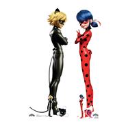 Coccinella E Gatto Noir Miracolosa Grandezza Naturale Cartone Fori Ufficiali Set