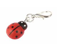 Coccinella Scarabeo pendente Cerniera Pull Ciondolo Miniblings Legno Rosso